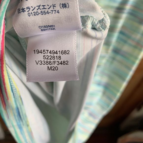 LANDS' END Swim Suit Coverup Swim Dress Womens Small (6-8) Dress Stripes - Picture 12 of 13